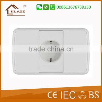 European style surface type schuko wall socket