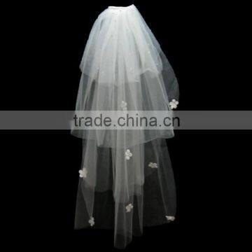 2016 In Stock Wholesale Price White Tulle Bridal Accessories Wedding Veils