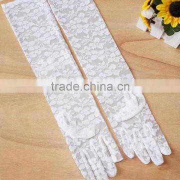 Black Lace Gloves Arm Length Lace Gloves photo-6