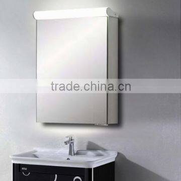 Lighted LED mirror cabinet for Europe wholesale market,shower mirror with glass shelves,sliding mirror cabinet