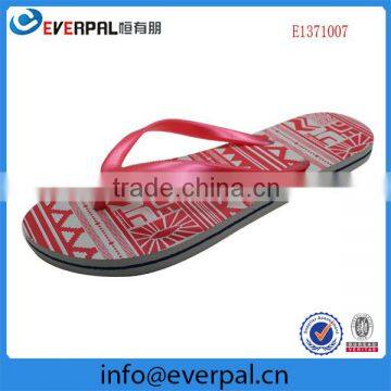 Good quality pe rubber slippers with colorful printing