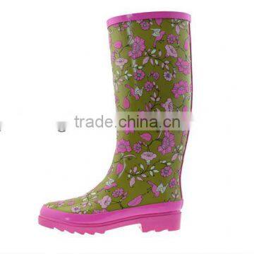 2013 high heel lady rubber rain boots