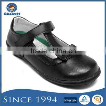 Teenage Girls Bow T-strap School Shoes Convenient Hook-and-loop Closures