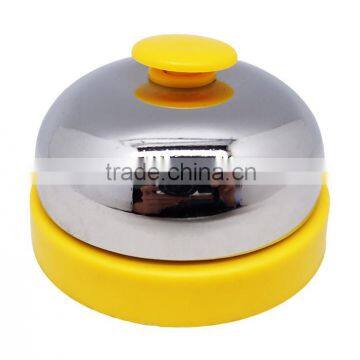 Silver Table Bell , 75mm Diameter Chrome Plated With ABS Base for Reception photo-3