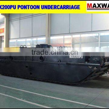 3 Chains Pontoon Undercarriage of Amphibious Excavators With Manholes . CE, ISO, SGS, CCC photo-3
