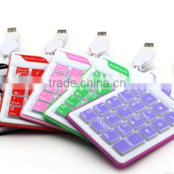 High quality silicone usb number keypad /mini usb number keyboard