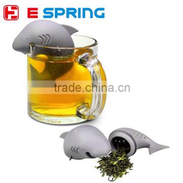 lovely shark silicone tea strainer tea filter tea infuser portable tea tools kitchen accessories