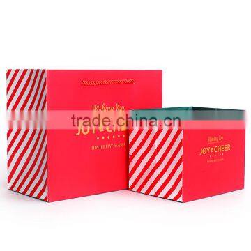 custom nice quantity handle and printing gift happy holiday paper bag