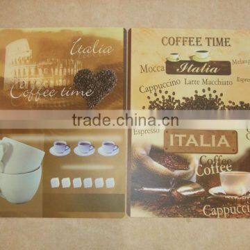 Custom print PP placemat with coffee design