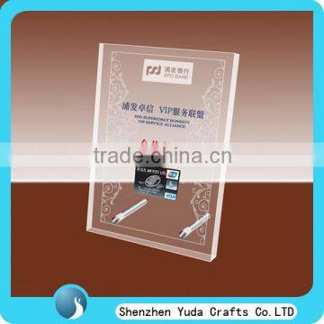 printing tabletop acrylic label table label stand with screw for enterprise cheap