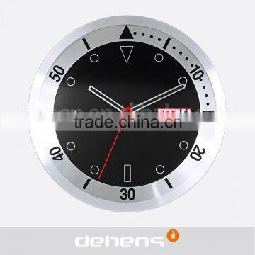 DEHENG 12'' wall clock with day and date