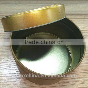 high quality printed seamless round candle tin matt black