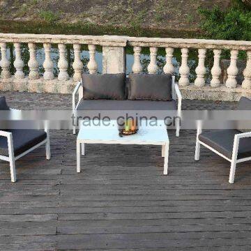 Modern design hot selling sofa sets 4 pcs Aluminum outdoor furniture