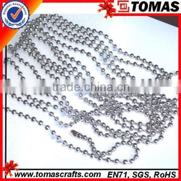 Guangzhou custom fashionable metal necklace with ball chain