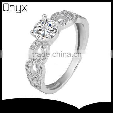 925 Sterling Silver Bat Shaped Hollow Out Silver Ring for Women With Paving Zircon