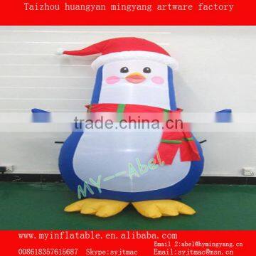 penguin in the christmas hat small inflatables