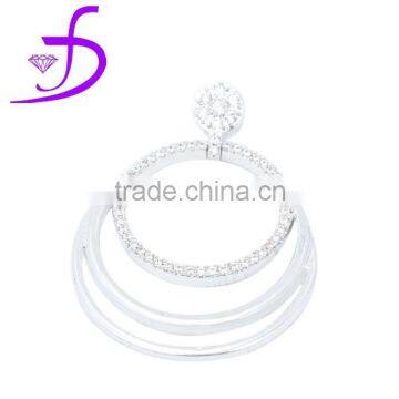 Big silver earring design factory price rhodium plated OEM welcome