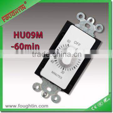 60 MIN COUNTDOWN IN WALL MECHANICAL SPRING WOUND TIMER