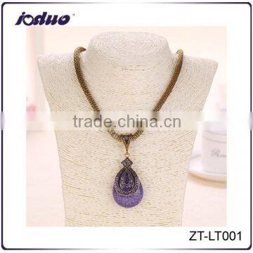 2016 Fashion Lady Stone Alloy Pendant Necklace