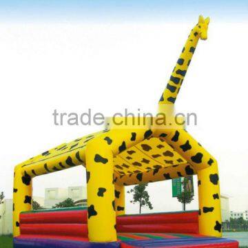 Hot sales durable and exciting inflatable giraffe bounce house