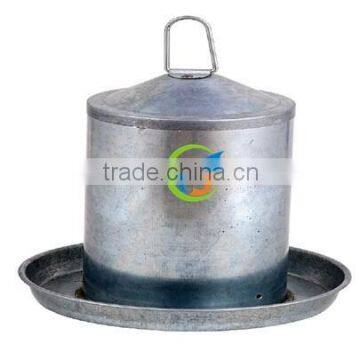 Galvanized metal automatic poultry drinkers and feeders