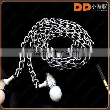 Cheap and Stylish Headphones Noise Cancelling Metal Chain OEM Earphone photo-3