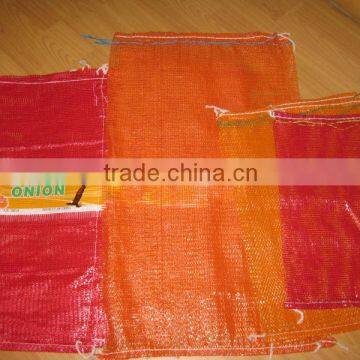 pp circular mesh bag/pp leno mesh bag /pp tubular mesh bag with lable