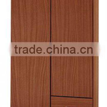 Melamine wooden Chinese oak cheap 2 door 2 drawer wardrobe