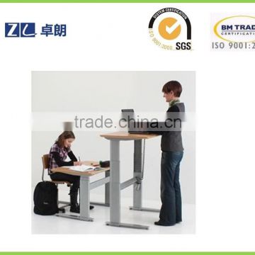 sit to standing computer office height adjust desk electric lifting table leg used on office desks with two leg