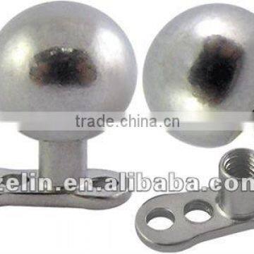 Titanium dermal anchors body piercing jewelry with round balls