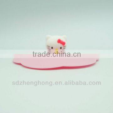 Hello Kitty Head Cute Food Grade Safe Silicone Glass Cup Lid Cup Cover