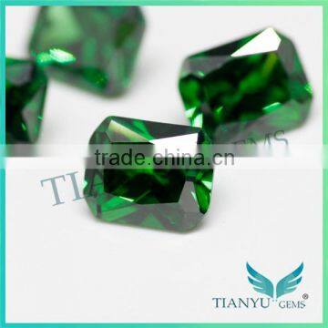 Free Sample Hot Sale Gemstone Wholesale Octagon Cut Cubic Zirconia,Synthetic Emerald Green CZ Stone photo-6