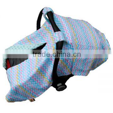 World Class Colorful Chevron Patterns Super Soft Luxurious Cotton Baby Car Seat Cover