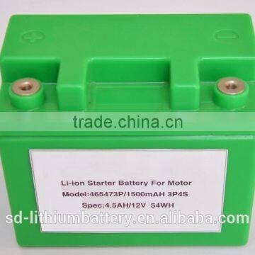 wholesale alibaba of 12v lithium car starter battery/motor battery by 18650 battery cell