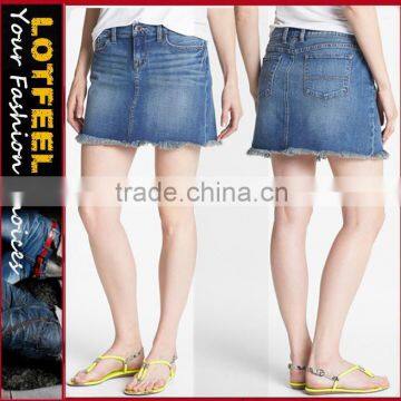 Denim Cutoff Skirt jeans (LOTX295)