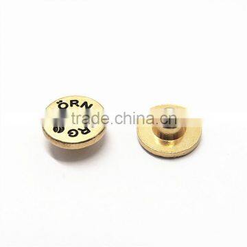 Metal Zinc Logo Rivet Ornament For Boot