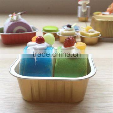 2016 New Mold Colorful Aluminum Foil Available Size And Shape Food Cake Packing Containers