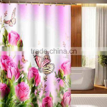 Vivid Photo Printed Butterfly Shower Curtain photo-2