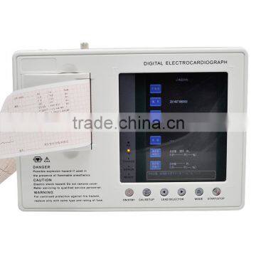 3-channel Color LCD Electrocardiograph Portable ECG EKG Machine photo-2