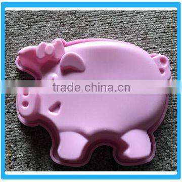 Birthday Party Cake Decorations Pink Piggy Cake Mould Silicone Cake Bakewares