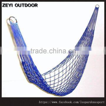 New Swing Single Size Cotton Rope Hammock Net Blue Color