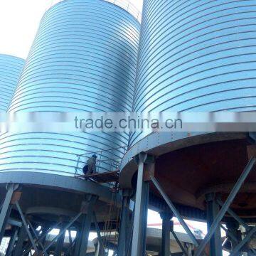 customized 5000 tons flat bottom grain storage silos