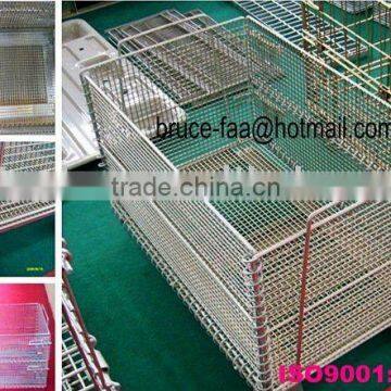 storage folding mesh basket/stacking container