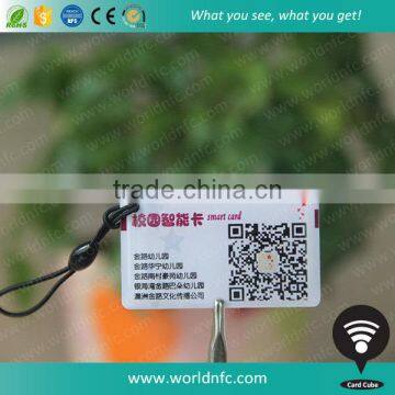 Epoxy ISO 14443A NFC FM08 Chip Key Chain with QR Code