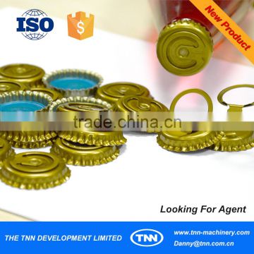 Food grade golden glass bottle ring cap manufacturer