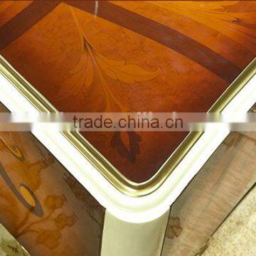 European Style Coffee Table, Parquet Pattern Wood Carved Coffee Table, Living Room Sofa Matching Coffee Table (BF01-ML047) photo-4