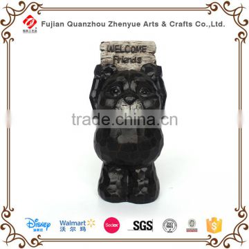 Welcome ornament polyresin bear garden sculpture