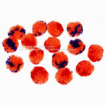 Multi color cashmere pompom