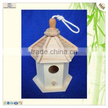 Handmade Oem Diy Paulownia Wood Cage Nest Birdhouses photo-2