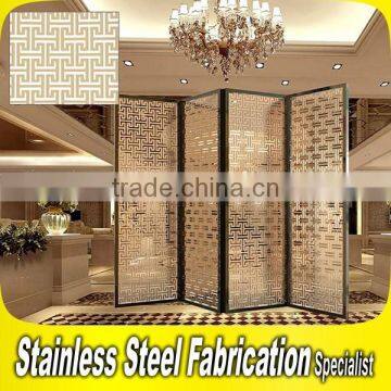 Alibaba Customed 304 Stainless Steel Decorative Foldable Partition Wall